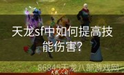 天龙sf中如何提高技能伤害？